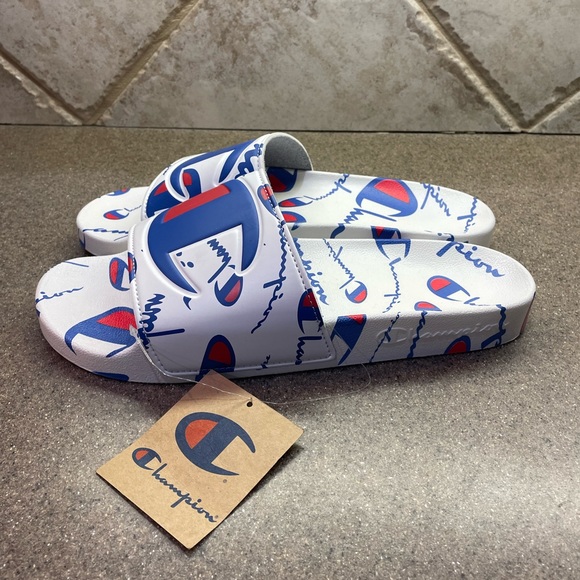 🆕 Champion IPO Warped Slides Shower Shoes Men’s Size 12 - Picture 6 of 8